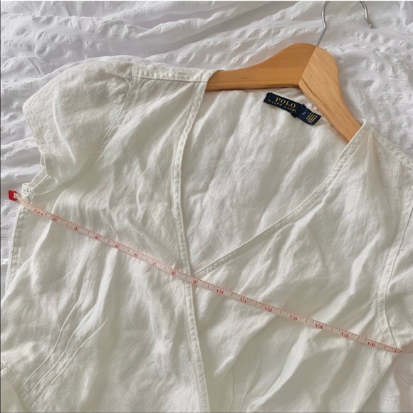 New Ralph Lauren Linen Maxi White Long Dress - Picture 12 of 13